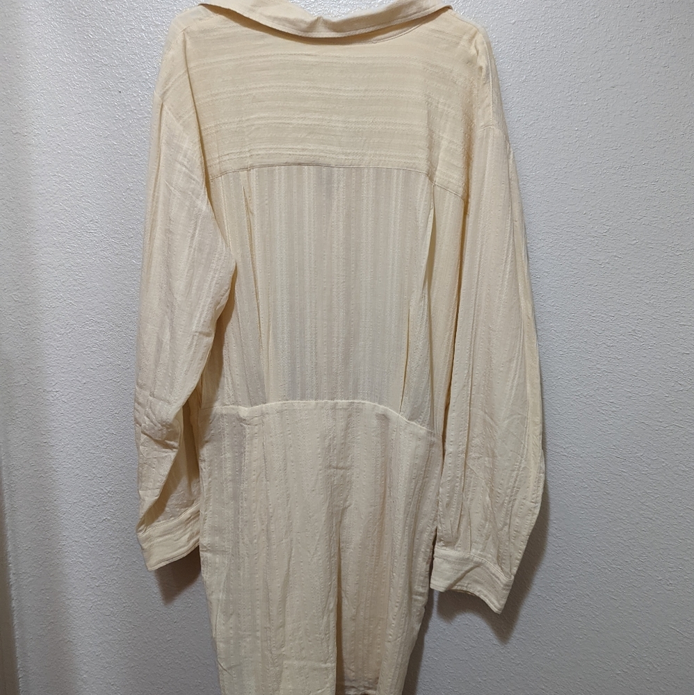 Free People Cream Button-Front Mini Dress - Picture 7 of 8